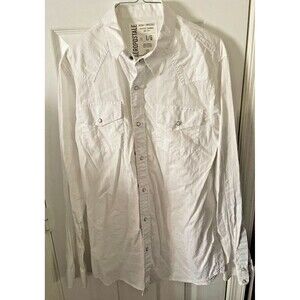 Aeropostale White Dress Shirt (Men’s Size L) • Button Down • Snap Closure EUC